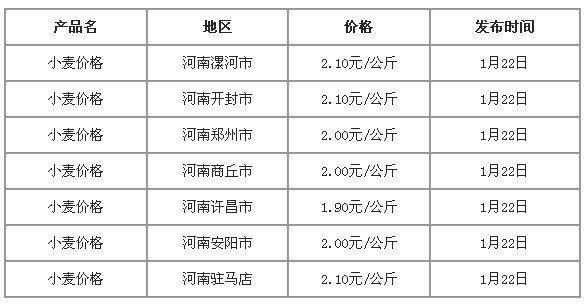 河南最新小麦市场价格动态