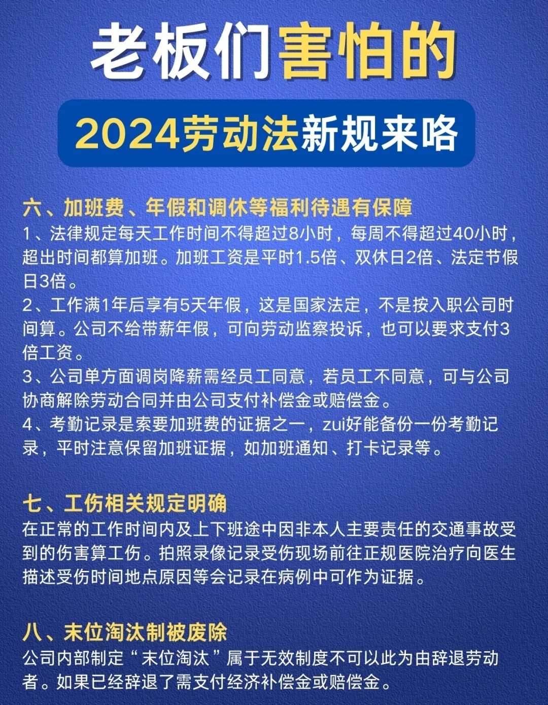 2024版劳动法全新解读